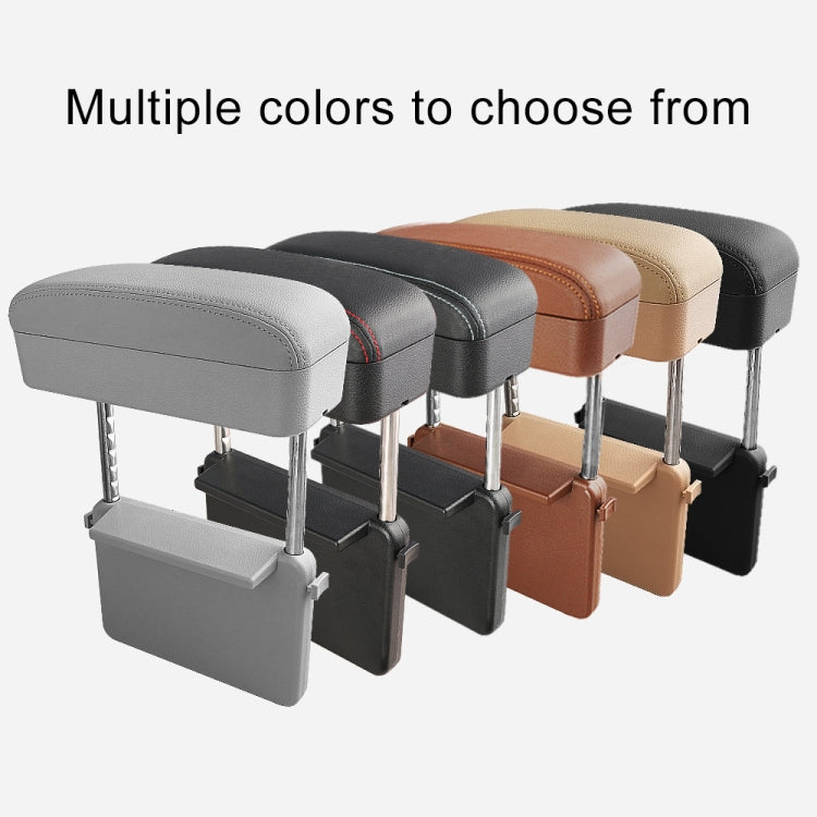 2 PCS Universal Car PU Leather Wrapped Armrest Box Cushion Car Armrest Box Mat with Storage Box (Black Red) - Stowing Tidying by PMC TechLife | Online Shopping South Africa | PMC TechLife | Buy Now Pay Later Mobicred