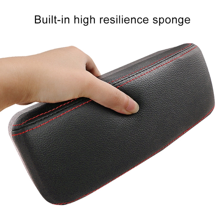2 PCS Universal Car PU Leather Wrapped Armrest Box Cushion Car Armrest Box Mat with Storage Box (Black White) - Stowing Tidying by PMC TechLife | Online Shopping South Africa | PMC TechLife | Buy Now Pay Later Mobicred