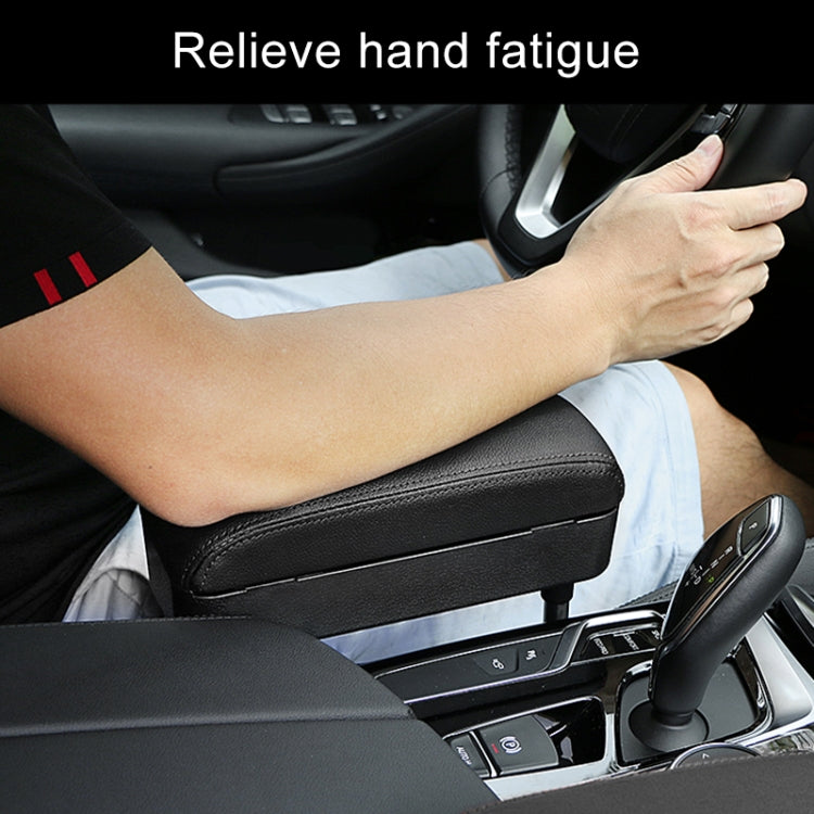 2 PCS Universal Car PU Leather Wrapped Armrest Box Cushion Car Armrest Box Mat with Storage Box (Black White) - Stowing Tidying by PMC TechLife | Online Shopping South Africa | PMC TechLife | Buy Now Pay Later Mobicred