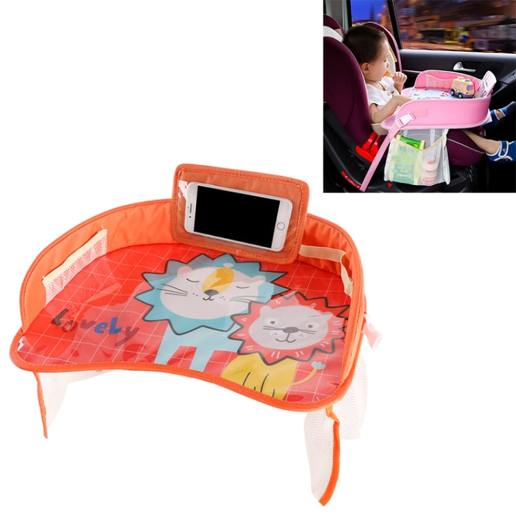 Children Waterproof Dining Table Toy Organizer Baby Safety Tray Tourist Painting Holder with Touch Screen Transparent Bag (Yellow Lion) - Seat Accessories by PMC Jewellery | Online Shopping South Africa | PMC Jewellery | Buy Now Pay Later Mobicred