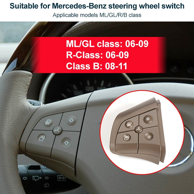 Car Right Side 5-button Steering Wheel Switch Buttons Panel 1648200110 for Mercedes-Benz W164, Left Driving (Grey) - Car Switches by PMC Jewellery | Online Shopping South Africa | PMC Jewellery | Buy Now Pay Later Mobicred