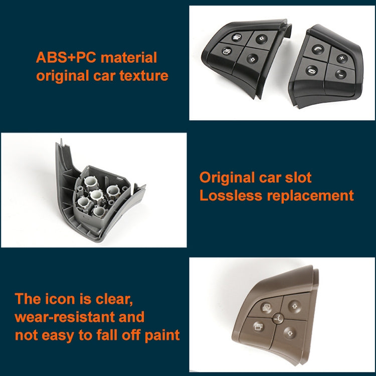 Car Left Side 5-button Steering Wheel Switch Buttons Panel 1648200010 for Mercedes-Benz W164, Left Driving (Grey) - Car Switches by PMC TechLife | Online Shopping South Africa | PMC TechLife | Buy Now Pay Later Mobicred