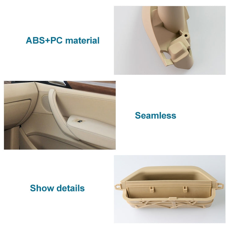 Car Rear Left Inside Doors Handle Pull Trim Cover 5141 7394 519-1 for BMW X3 X4, Left Driving (Beige) - Door Handles by PMC TechLife | Online Shopping South Africa | PMC TechLife | Buy Now Pay Later Mobicred