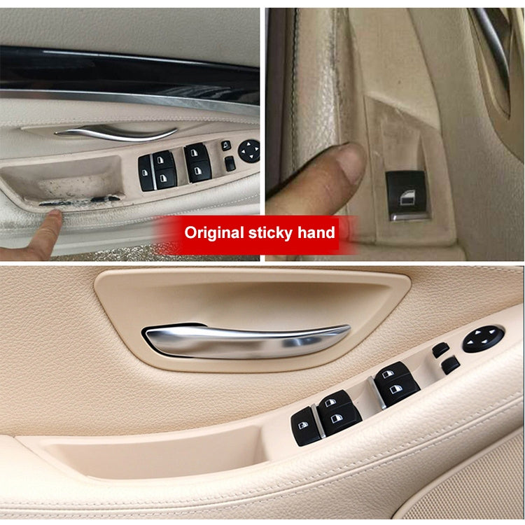 Car High Configuration Version Inside Doors Handle Pull Trim Cover 5141 7225 873 for BMW F10 F18, Left Driving (Beige) - Door Handles by PMC TechLife | Online Shopping South Africa | PMC TechLife | Buy Now Pay Later Mobicred