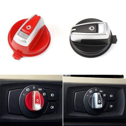 Car Headlight Switch Button Knob Cover Trim 6131 6932 796 for BMW X1 2009-2015, Left Driving(Red) - Car Switches by PMC Jewellery | Online Shopping South Africa | PMC Jewellery | Buy Now Pay Later Mobicred