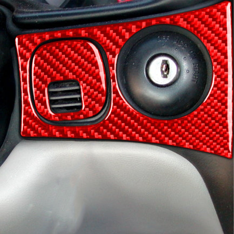 3 in 1 Carbon Fiber Car Headlight Key Panel Sticker for Chevrolet Corvette C5 1998-2004, Left Drive(Red) - Car Interior Mouldings by PMC Jewellery | Online Shopping South Africa | PMC Jewellery | Buy Now Pay Later Mobicred