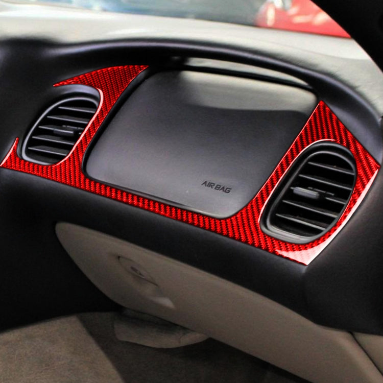 Carbon Fiber Car Front Passenger Seat Air Outlet Sticker for Chevrolet Corvette C5 1998-2004, Left Drive(Red) - Car Interior Mouldings by PMC Jewellery | Online Shopping South Africa | PMC Jewellery | Buy Now Pay Later Mobicred