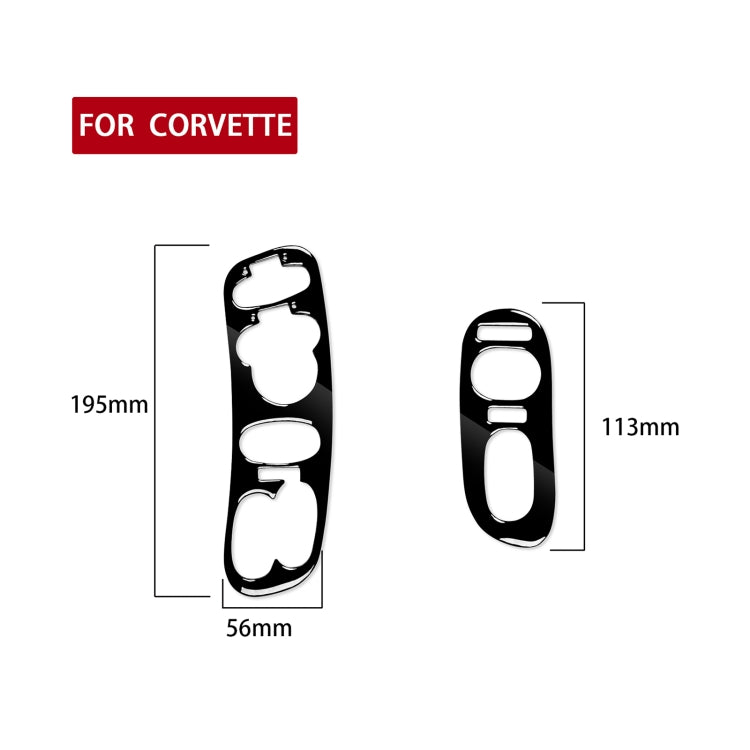 For Chevrolet Corvette C5 1998-2004 2 in 1 Car Door Control Panel with Memory Seat Decorative Sticker, Left Drive - Car Interior Mouldings by PMC TechLife | Online Shopping South Africa | PMC TechLife | Buy Now Pay Later Mobicred