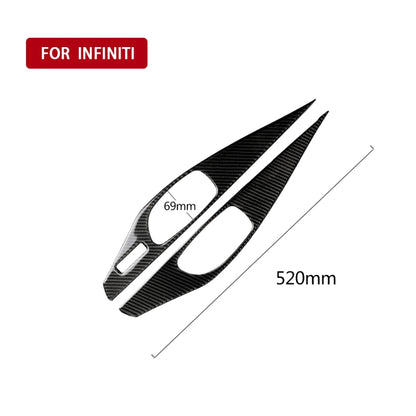 2 PCS Car Carbon Fiber Door Inner Handle Panel Decorative Sticker for Infiniti Q60, Left Drive - Car Interior Mouldings by PMC Jewellery | Online Shopping South Africa | PMC Jewellery | Buy Now Pay Later Mobicred