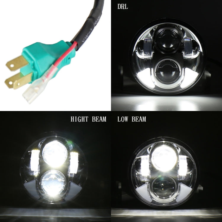 5.75 inch DC12V 6000K-6500K 40W Car LED Headlight for Harley(Silver) - Work Lights by PMC TechLife | Online Shopping South Africa | PMC TechLife | Buy Now Pay Later Mobicred