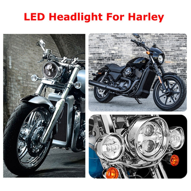 5.75 inch DC12V 6000K-6500K 40W Car LED Headlight for Harley(Black) - Work Lights by PMC TechLife | Online Shopping South Africa | PMC TechLife | Buy Now Pay Later Mobicred