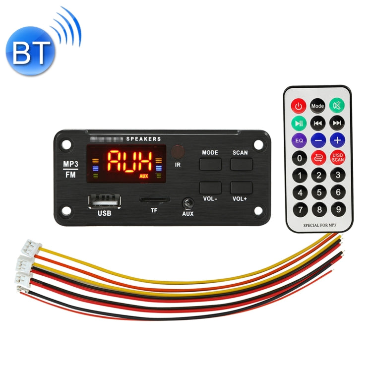 Car 12V Color Screen Display Bluetooth 5.0 Audio MP3 Player Decoder Board FM Radio TF Card USB 3.5mm AUX, with Remote Control - free shipping - PMC TechLife - Order now!