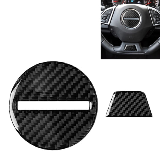 2 in 1 Car Carbon Fiber Steering Wheel Button Decorative Sticker for Chevrolet Camaro 2017-2019, Left and Right Drive Universal - Car Interior Mouldings by PMC Jewellery | Online Shopping South Africa | PMC Jewellery | Buy Now Pay Later Mobicred