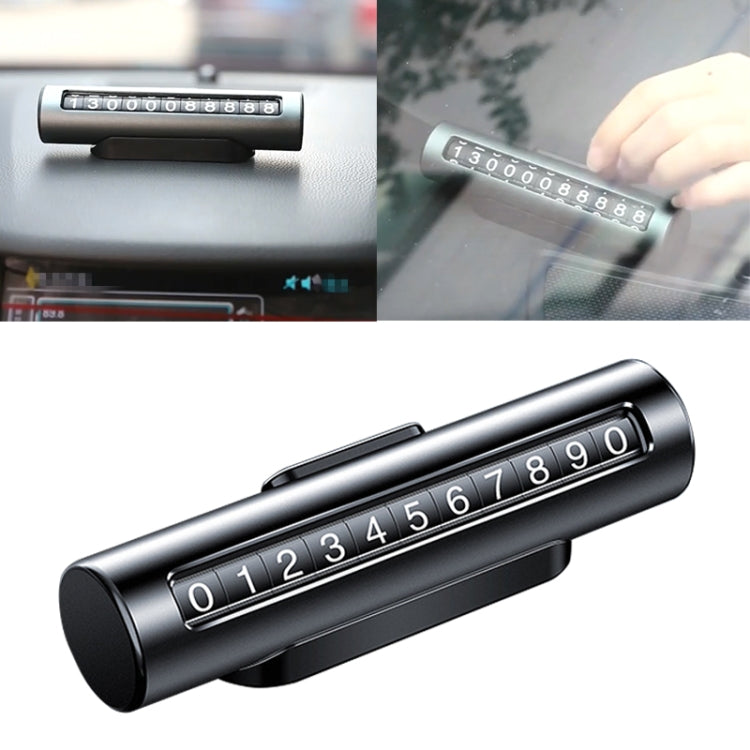 Car Metal Roller Creative Temporary Parking Card Parking Number Card (Black) - Parking Card by PMC TechLife | Online Shopping South Africa | PMC TechLife | Buy Now Pay Later Mobicred