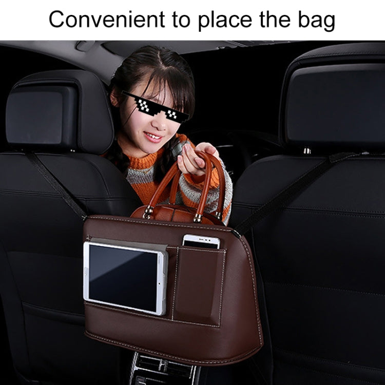 Car Front Seat Hanging Bag Mobile Phone Storage Bag (Coffee) - free shipping - PMC Jewellery - Order now!