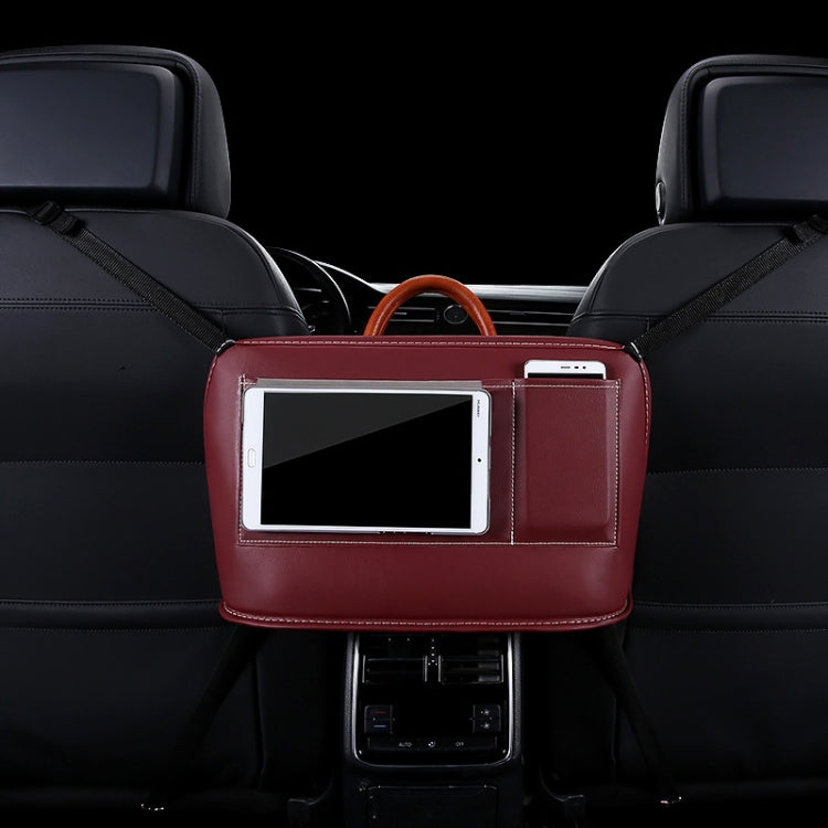 Car Front Seat Hanging Bag Mobile Phone Storage Bag (Wine Red) - free shipping - PMC Jewellery - Order now!