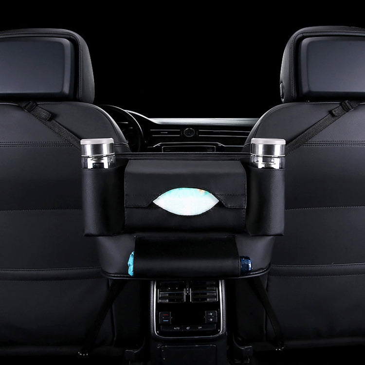 Car Front Seat Hanging Bag Paper Towel / Water Cup Storage Bag(Black) - Tissue Boxes by PMC Jewellery | Online Shopping South Africa | PMC Jewellery | Buy Now Pay Later Mobicred