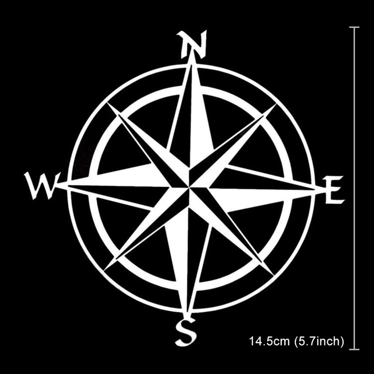 10 PCS Car Compass Pattern Random Decorative Sticker White - Decorative Sticker by PMC TechLife | Online Shopping South Africa | PMC TechLife | Buy Now Pay Later Mobicred