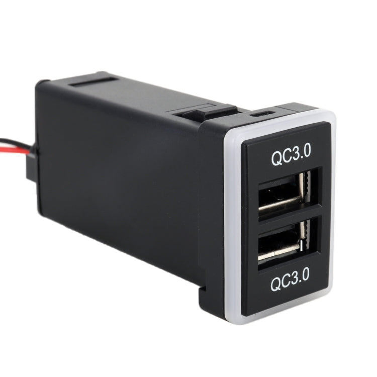 Car QC3.0 Fast Charge USB Interface Modification Charger for Toyota, Fuse to Take Power(Ice Blue Light) - DIY Modified Charger by PMC TechLife | Online Shopping South Africa | PMC TechLife | Buy Now Pay Later Mobicred