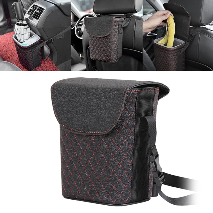 Car Back Seat Hook Garbage Can Car Storage Box (Black) - Seat Accessories by PMC Jewellery | Online Shopping South Africa | PMC Jewellery | Buy Now Pay Later Mobicred