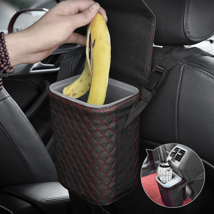 Car Back Seat Hook Garbage Can Car Storage Box (Black) - Seat Accessories by PMC Jewellery | Online Shopping South Africa | PMC Jewellery | Buy Now Pay Later Mobicred