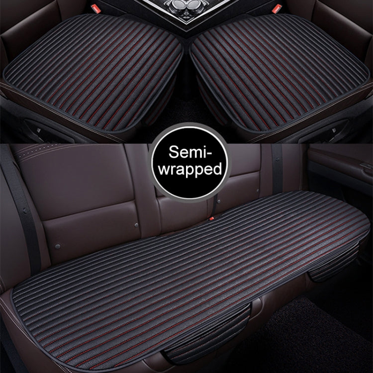 3 in 1 Car Seat Cushion Free Binding Half Inclusive Seat Mat Set (Black) - Seat Accessories by PMC Jewellery | Online Shopping South Africa | PMC Jewellery | Buy Now Pay Later Mobicred