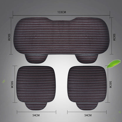 3 in 1 Car Seat Cushion Free Binding Half Inclusive Seat Mat Set (Coffee) - Seat Accessories by PMC Jewellery | Online Shopping South Africa | PMC Jewellery | Buy Now Pay Later Mobicred