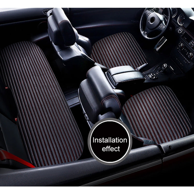 3 in 1 Car Seat Cushion Free Binding Half Inclusive Seat Mat Set (Coffee) - Seat Accessories by PMC TechLife | Online Shopping South Africa | PMC TechLife | Buy Now Pay Later Mobicred