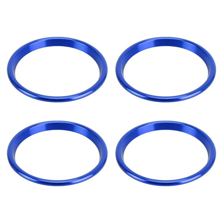 4 PCS Car Metal Air Outlet Decorative Outside Ring for Audi A3 / S3 / Q2L (Blue) - Decoration Rings by PMC Jewellery | Online Shopping South Africa | PMC Jewellery