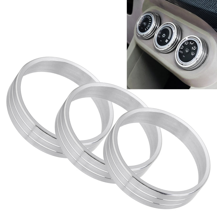 Car Metal Air Conditioner Knob Case for Mitsubishi ASX (Silver) - Decoration Rings by PMC TechLife | Online Shopping South Africa | PMC TechLife | Buy Now Pay Later Mobicred