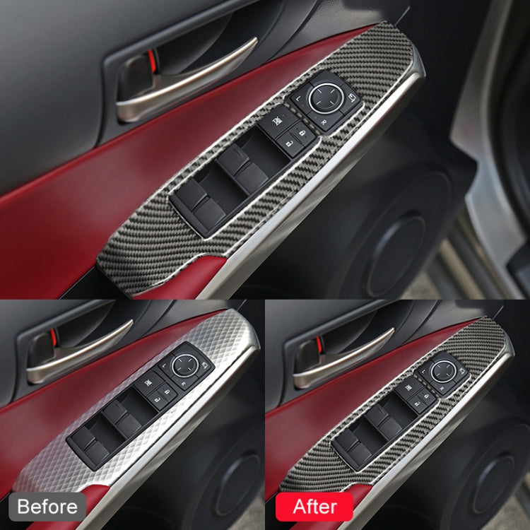 Car Carbon Fiber Window Glass Lifting Panel Button Decorative Sticker for Lexus IS250 2013-, Left Drive A Style - Car Interior Mouldings by PMC TechLife | Online Shopping South Africa | PMC TechLife | Buy Now Pay Later Mobicred