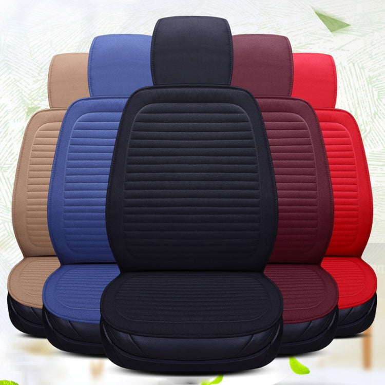 Car Four Seasons Linen Fabric Front Seat Cushion (Blue) - Seat Accessories by PMC Jewellery | Online Shopping South Africa | PMC Jewellery | Buy Now Pay Later Mobicred