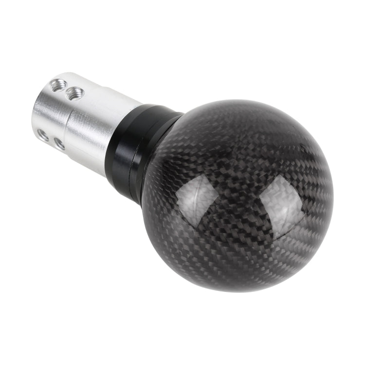 Universal Car Pressable Telescopic Carbon Fiber Gear Head Gear Shift Knob, Length: 9.5cm (Black) - Shift Knob by PMC Jewellery | Online Shopping South Africa | PMC Jewellery | Buy Now Pay Later Mobicred