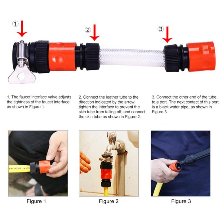 Car Cleaning Tools Chenille Automatic Rotating Car Wash Brush, Style: Water Brush + 5m Water Pipe - Car washing supplies by PMC TechLife | Online Shopping South Africa | PMC TechLife | Buy Now Pay Later Mobicred