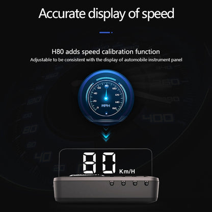 H80 Car 3.2 inch OBD HUD Head-up Display Support Engine Failure Alarm / Water Temperature Alarm Voltage Alarm - Head Up Display System by PMC Jewellery | Online Shopping South Africa | PMC Jewellery | Buy Now Pay Later Mobicred