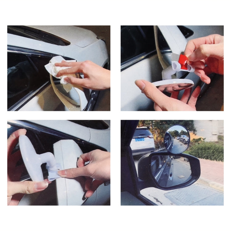 2 PCS Car Small Size Rearview Mirror Blind Spot Side Assistant Mirror (Black) - Convex Mirror & Accessories by PMC TechLife | Online Shopping South Africa | PMC TechLife | Buy Now Pay Later Mobicred