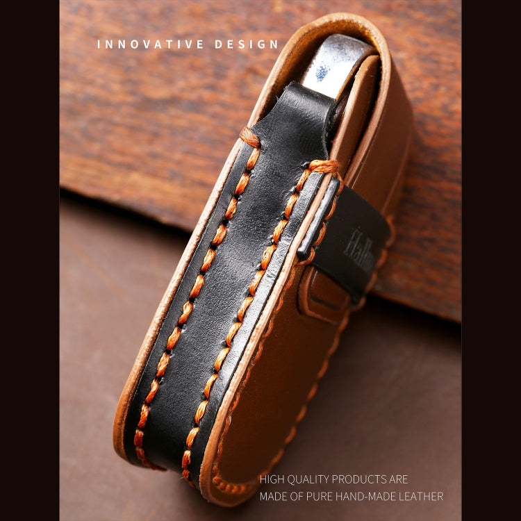 Hallmo Car Cowhide Leather Key Protective Cover Key Case for Hyundai IX35 B Style(Brown) - free shipping - PMC TechLife - Order now!
