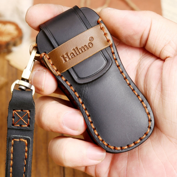Hallmo Car Cowhide Leather Key Protective Cover Key Case for Porsche Macan 718 2021 B Style(Blue) - free shipping - PMC TechLife - Order now!
