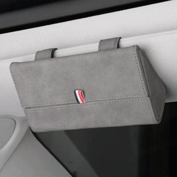 530 Car Glasses Storage Bag Glasses Box (Grey) - Sunglasses & Glasses Clips by PMC TechLife | Online Shopping South Africa | PMC TechLife | Buy Now Pay Later Mobicred