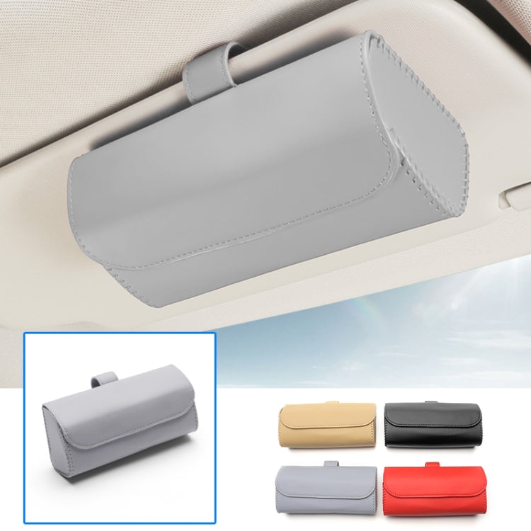 533 Car Glasses Storage Bag Glasses Box (Grey) - Sunglasses & Glasses Clips by PMC Jewellery | Online Shopping South Africa | PMC Jewellery | Buy Now Pay Later Mobicred