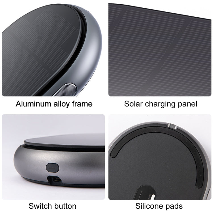 Car Wireless Negative Ion Solar Air Purifier(Grey) - Air Purifier by PMC TechLife | Online Shopping South Africa | PMC TechLife | Buy Now Pay Later Mobicred