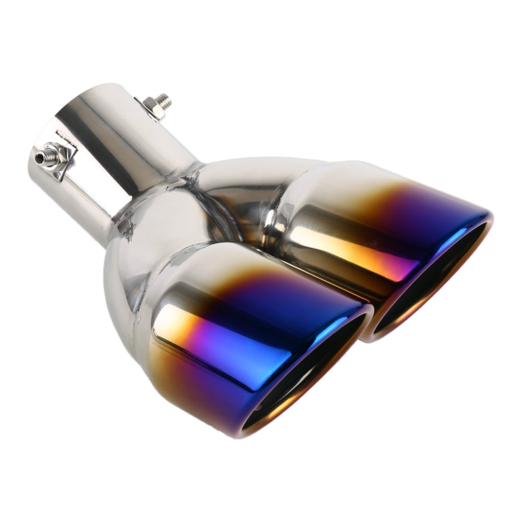 Universal Car Styling Stainless Steel Elbow Exhaust Tail Muffler Tip Pipe, Inside Diameter: 6cm (Blue) - Exhaust Pipes by PMC TechLife | Online Shopping South Africa | PMC TechLife | Buy Now Pay Later Mobicred