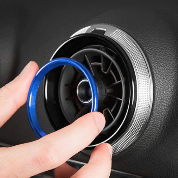 4 PCS / Set Air Conditioning Vent Metal Decorative Ring for Audi A1(Blue) - Decoration Rings by PMC Jewellery | Online Shopping South Africa | PMC Jewellery | Buy Now Pay Later Mobicred