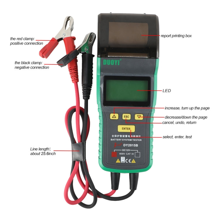 DUOYI DY2015B Car 12V Battery Tester - free shipping - PMC TechLife - Order now!