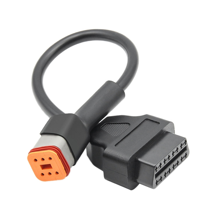 6Pin Motorcycles OBD2 Conversion Cable OBDII Diagnostic Adapter Cable for Harley Davidson - Cables & Connectors by PMC TechLife | Online Shopping South Africa | PMC TechLife | Buy Now Pay Later Mobicred