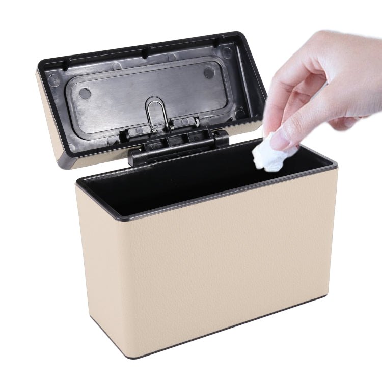 Car Plastic Trash Can Large Capacity Interior Accessories Box (Beige) - Stowing Tidying by PMC TechLife | Online Shopping South Africa | PMC TechLife | Buy Now Pay Later Mobicred