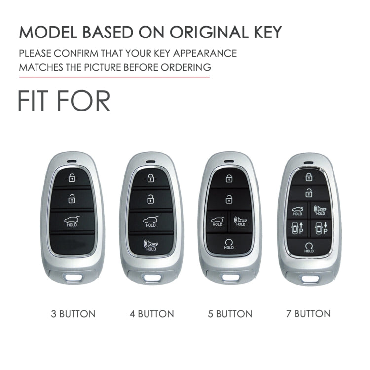 Hallmo Car Cowhide Leather Key Protective Cover Key Case for Hyundai 5-button(Black) - Car Key Cases by Hallmo | Online Shopping South Africa | PMC TechLife | Buy Now Pay Later Mobicred