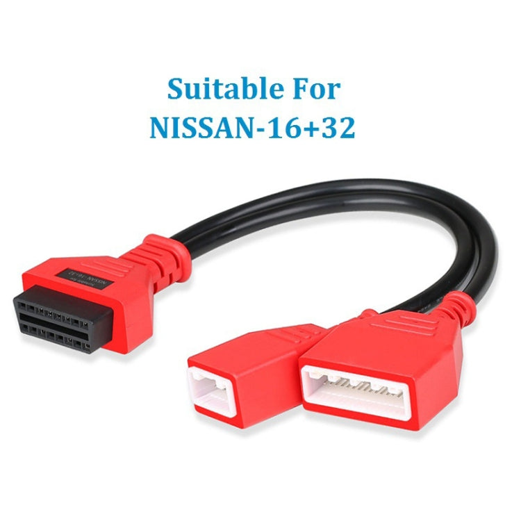 16 + 32 Pin External Thread to OBD2 Extension Cable for Nissan Sylphy - Cables & Connectors by PMC TechLife | Online Shopping South Africa | PMC TechLife | Buy Now Pay Later Mobicred