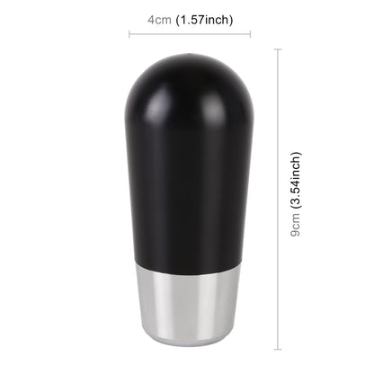 Universal Car Small Ellipsoid Resin + Carbon Fiber Metal Gear Shift Knob (Black) - Shift Knob by PMC Jewellery | Online Shopping South Africa | PMC Jewellery | Buy Now Pay Later Mobicred