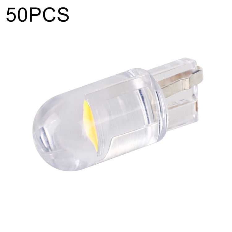 50 PCS T10 DC12V / 0.3W Car Clearance Light COB Lamp Beads(White Light) - Clearance Lights by PMC TechLife | Online Shopping South Africa | PMC TechLife | Buy Now Pay Later Mobicred